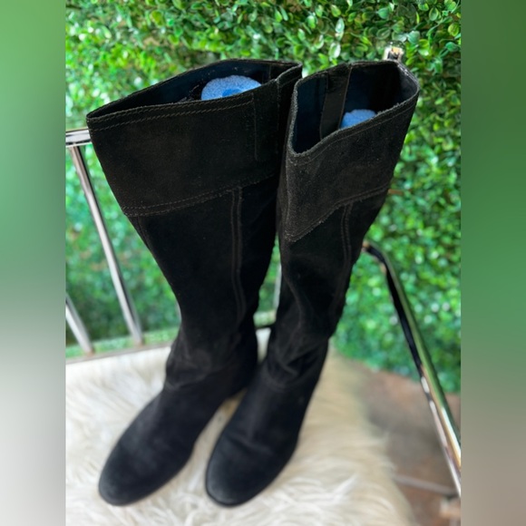 Nine West Black Suede Tall Boots size 9 - Picture 5 of 11